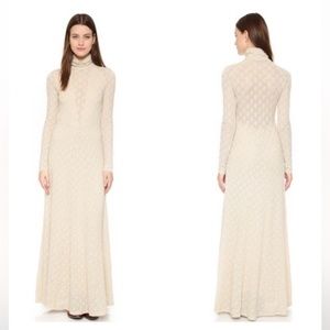 FREE PEOPLE | White River Lace Turtleneck Maxi/Wedding Dress in Almond | SP